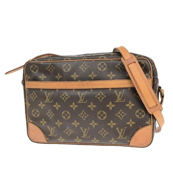 LOUIS VUITTON Trocadero 30 Shoulder Bag Monogram Leather Brown - Picture 1 of 16